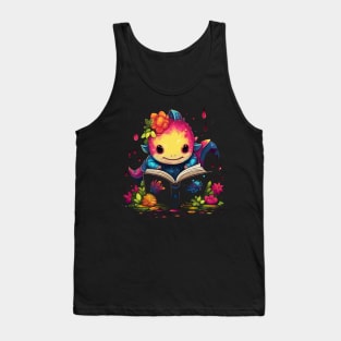 Axolotl Reads Book Tank Top